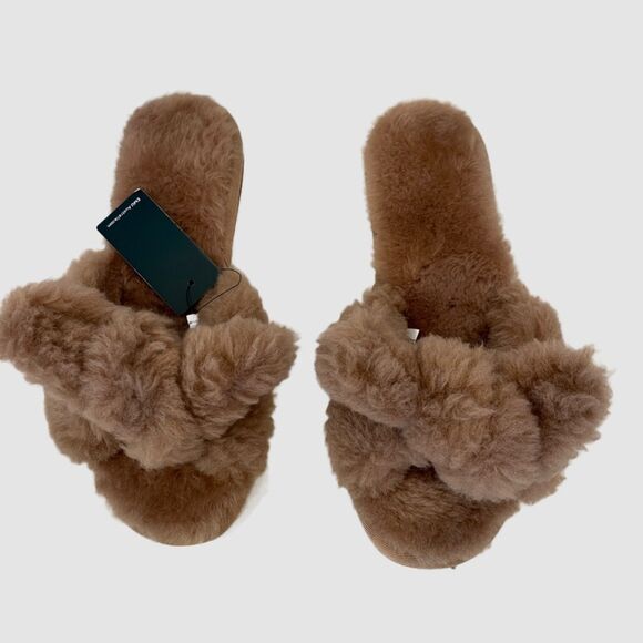 Emu Australia Naledi Sheepskin Sherpa Merino Wool Slides Brown Size 10 Slipper - Picture 3 of 9